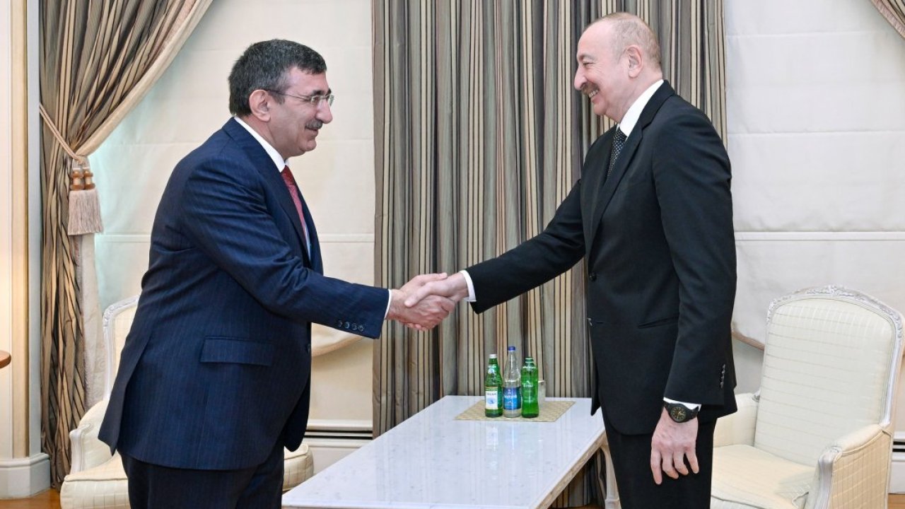 Cumhurbaşkanı Yardımcısı Yılmaz, Azerbaycan Cumhurbaşkanı Aliyev'le görüştü