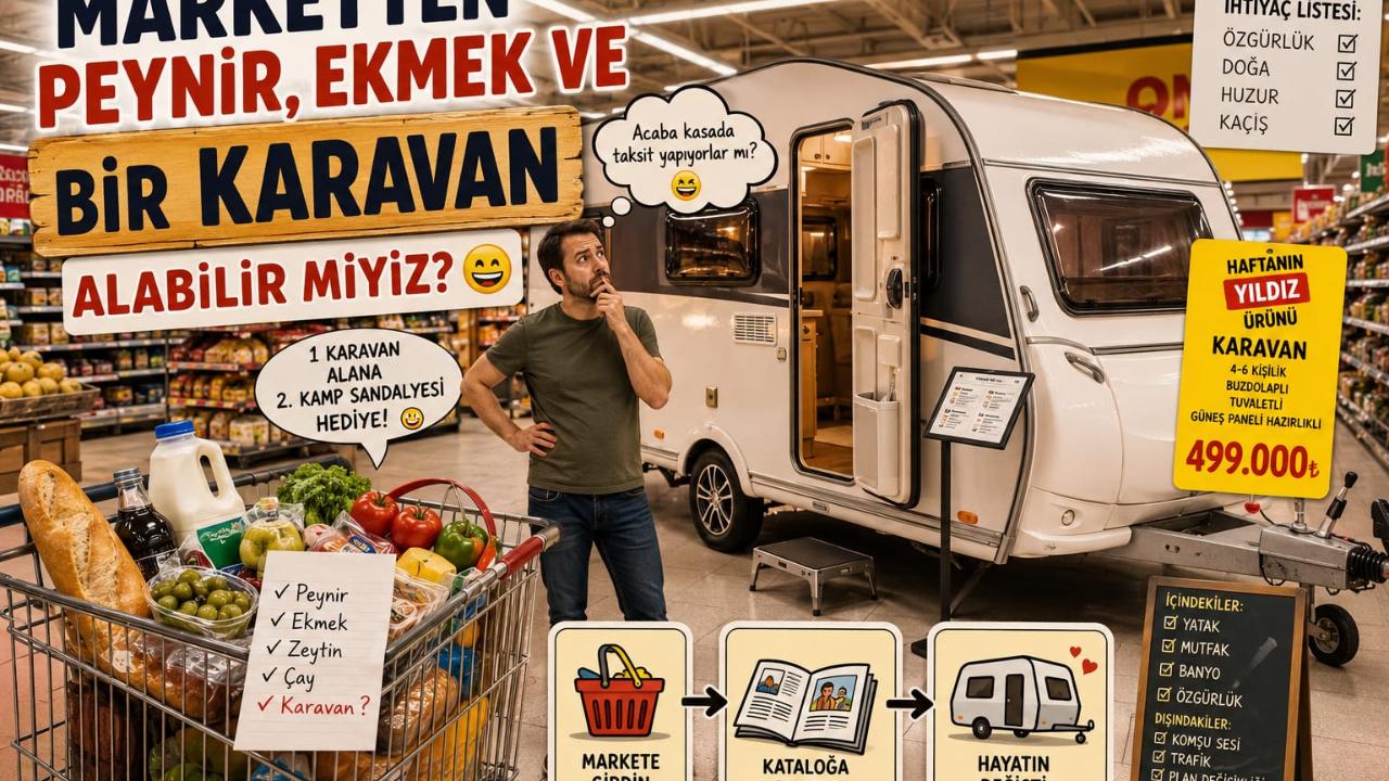 🚐 Marketten Peynir, Ekmek ve Bir Karavan Alabilir Miyiz? 😄