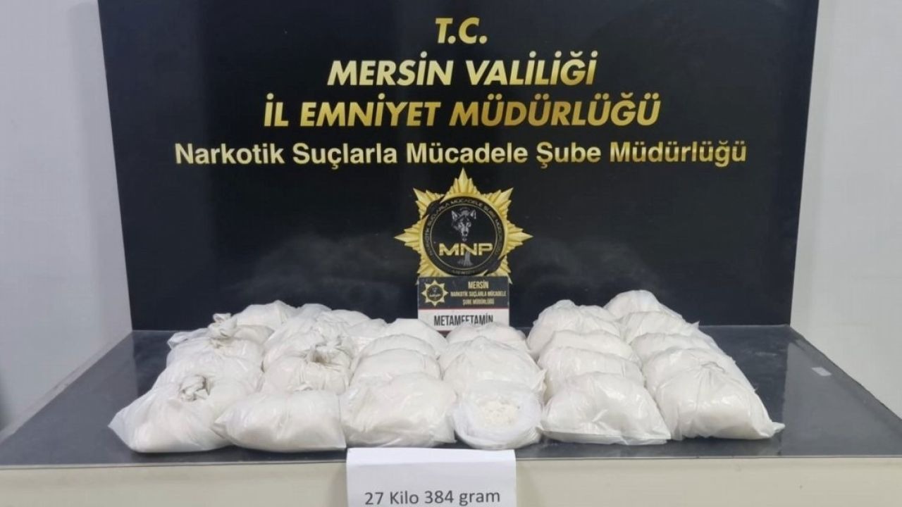 Mersin Akdeniz ilçesinde uyuşturucu operasyonu: 27 kilo sentetik uyuşturucu ele geçirildi