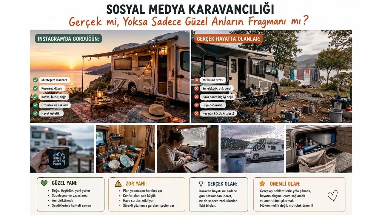 Yaz Geldi, Karavan Talepleri Patladı… Peki Bize Gösterilen Hayat Gerçek mi? 🚐😄
