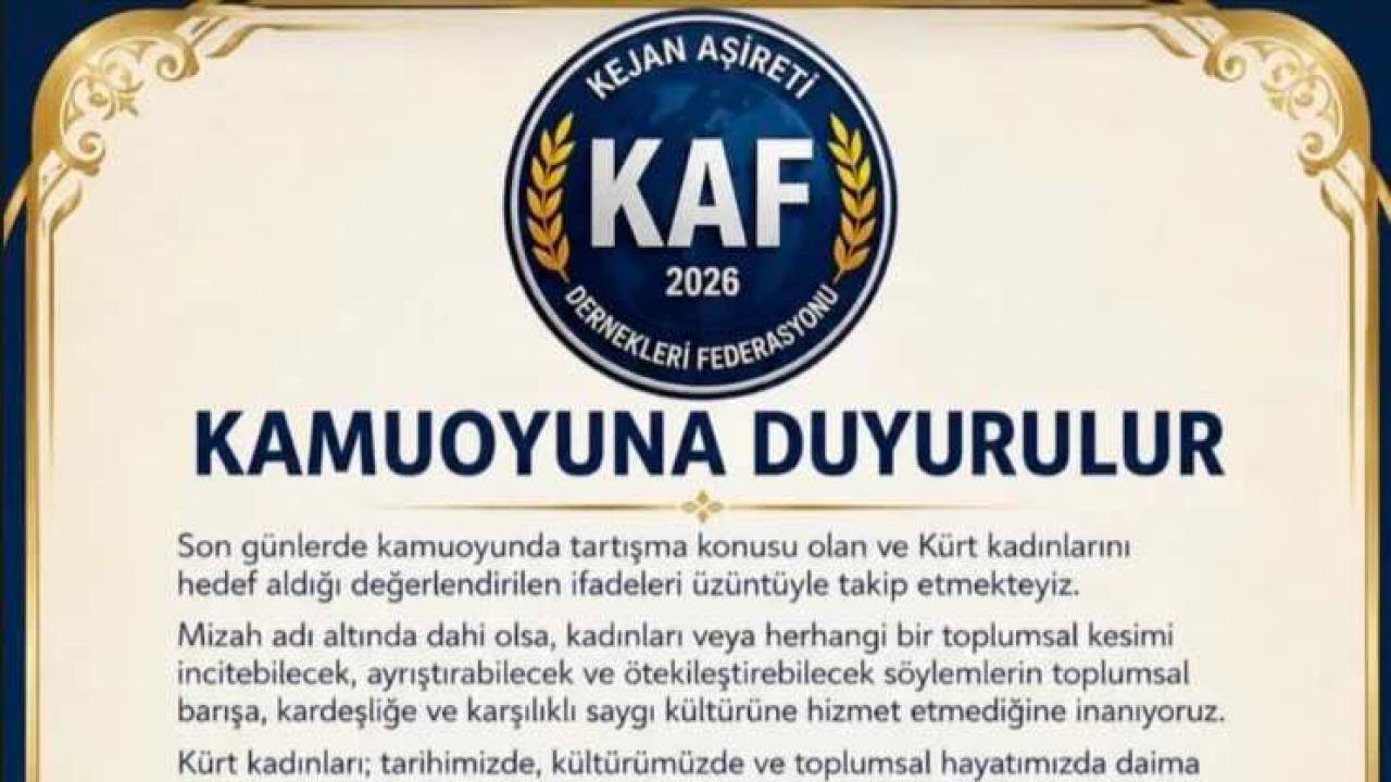 Kejan Aşireti Dernekleri Federasyonu’ndan Sert Tepki: "Kürt Kadınlarını Hedef Alan Söylemleri Reddediyoruz"