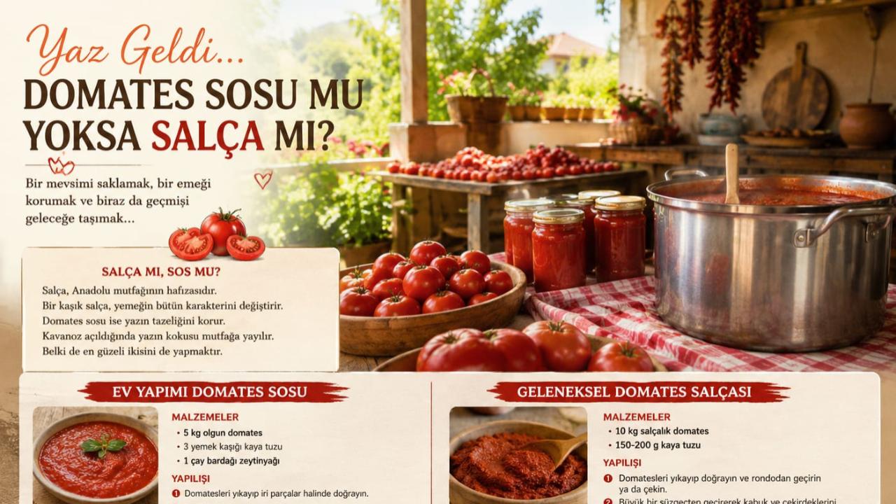 Yaz Geldi... Domates Sosu mu Yapalım, Yoksa Salça mı?