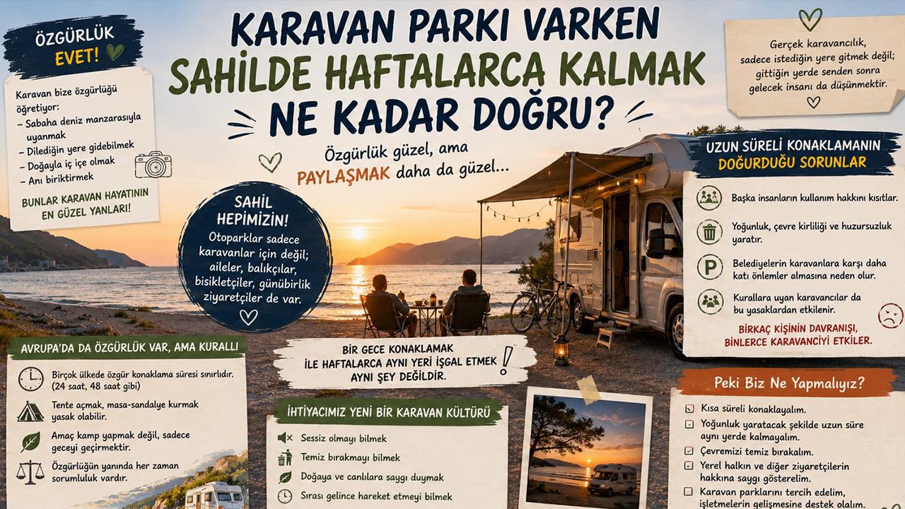 🚐 Karavan Parkı Varken Sahilde Haftalarca Kalmak Ne Kadar Doğru?